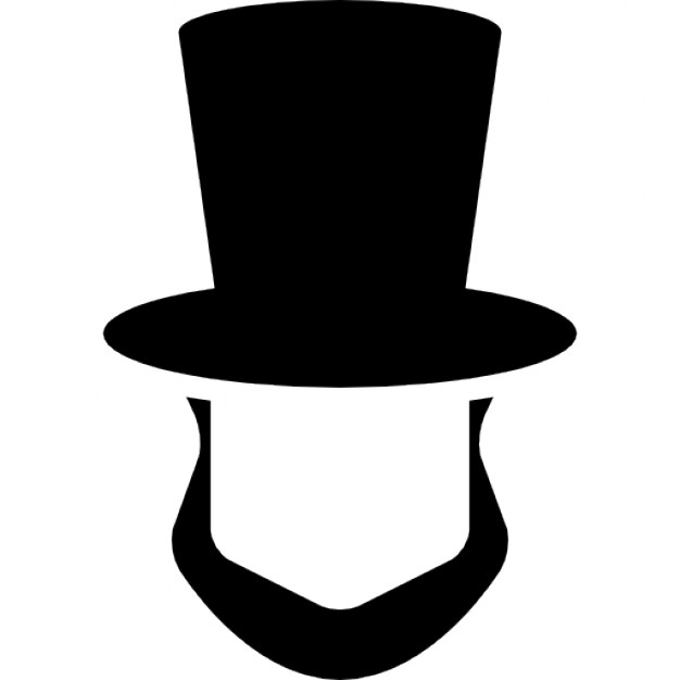 626x626 Abraham Lincoln Hat And Beard Shapes Icons Free Download