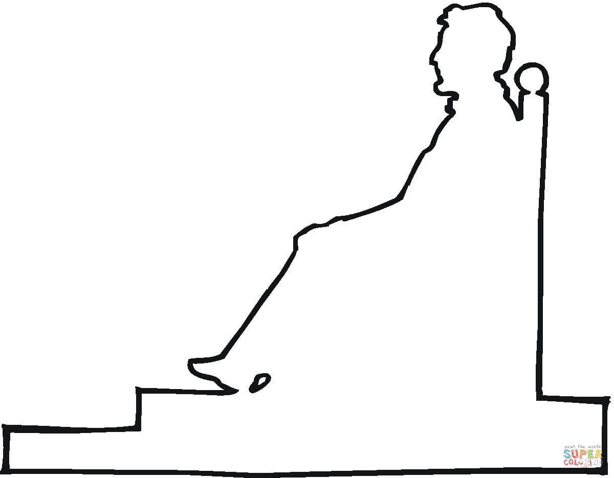 1200x935 Lincoln Memorial Silhouette Coloring Page Free Printable