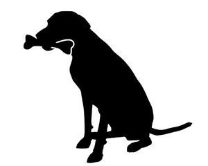 300x240 Vektor Hund Mit Knochen Silhouetten Content