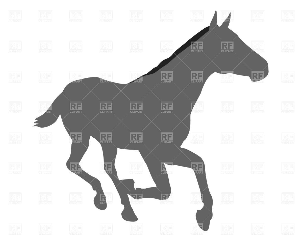 1200x960 Running Horse Silhouette Vector Clipart Panda