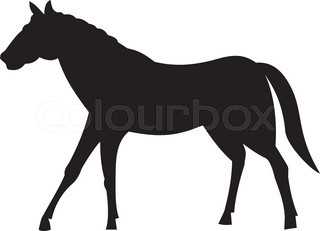 320x231 Silhouette Of A Horse Stock Vector Colourbox