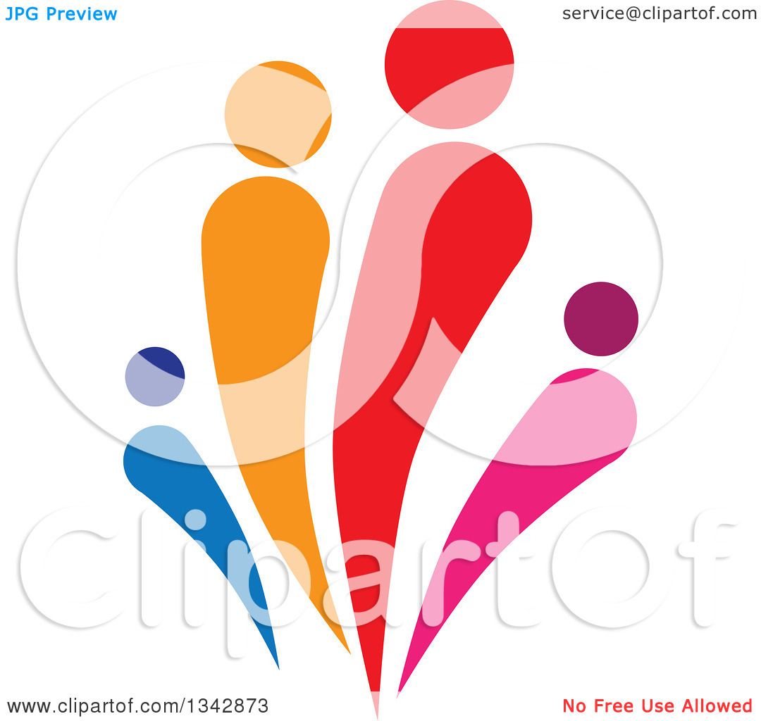 1080x1024 Clipart Of A Colorful Abstract Family 5