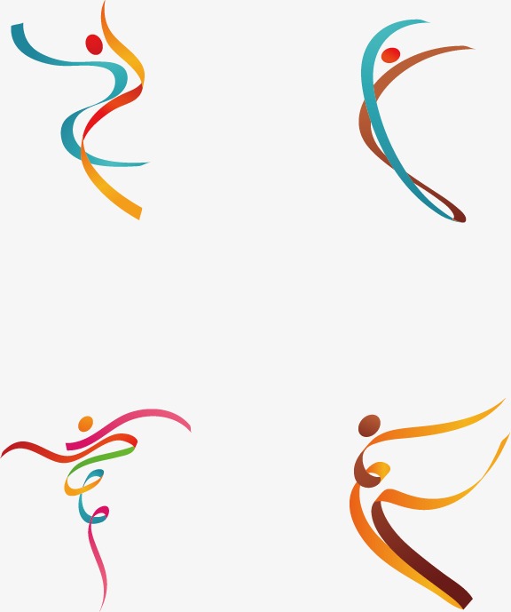 576x689 Creative Ribbon Silhouette Figures, Creative, Abstract, Silhouette