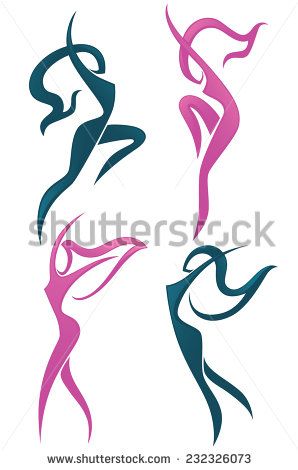 298x470 Abstract Dancing Ladies Vector