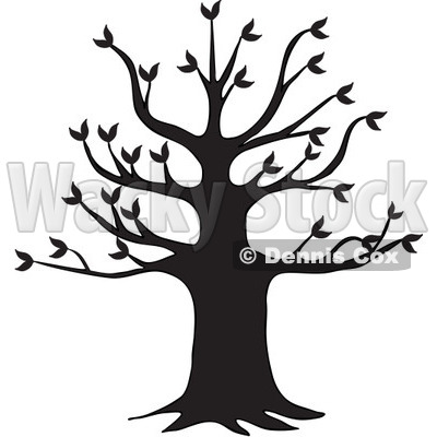 400x400 Simple Tree Silhouette Clip Art