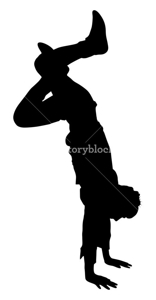 522x1000 Man In Action Silhouette Royalty Free Stock Image