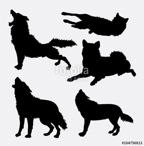 493x500 Wolf Wild Animal And Action Silhouette. Good Use For Symbol, Logo