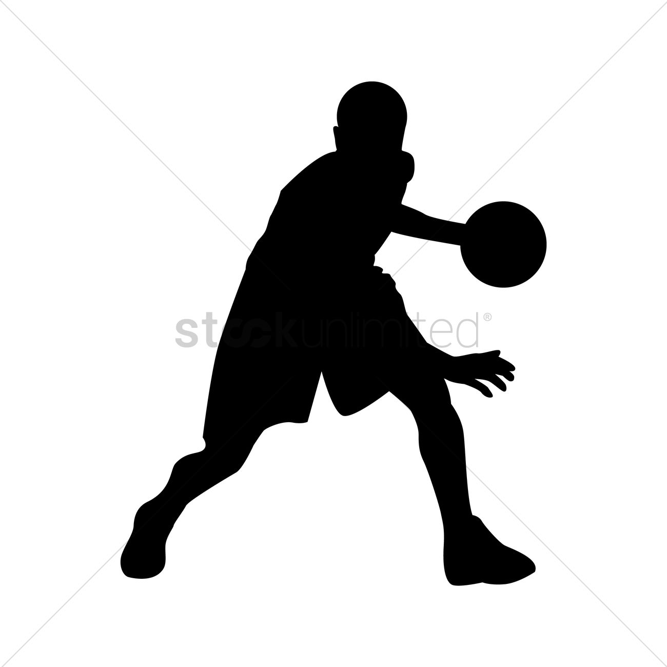 1300x1300 Basketball Player In Action Vector Image