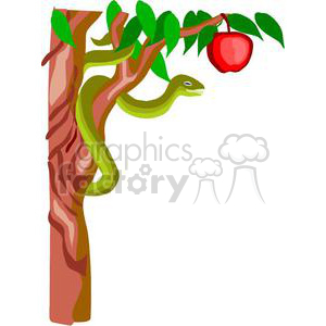 300x300 Royalty Free Snake From Adam And Eve 164166 Vector Clip Art Image