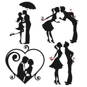 300x300 Sweetheart Love Couple Cuttable Design Cut File. Vector, Clipart