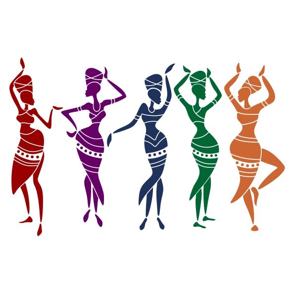 600x600 African Women Cuttable Design Cut File. Vector, Clipart, Digital