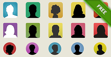 468x244 Free Psd Set Of Avatars