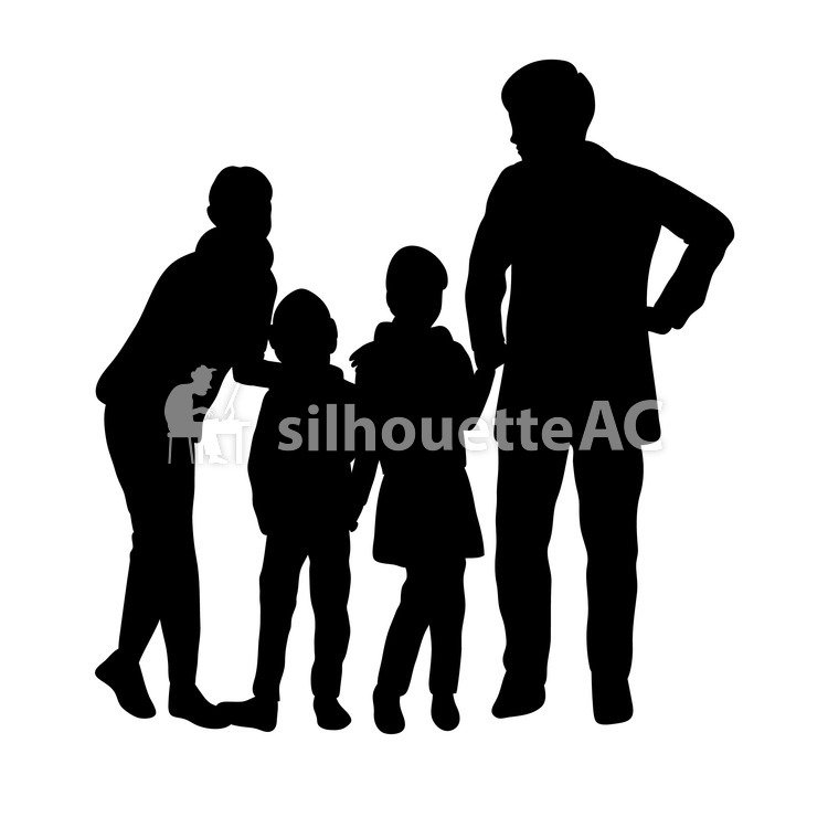 750x750 Free Silhouettes 4 People, Adult