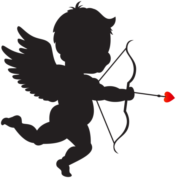 593x600 Pin By Elitabrahmane On Silueti Cupid, Silhouette