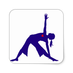 307x307 Yoga Silhouette Stickers Zazzle