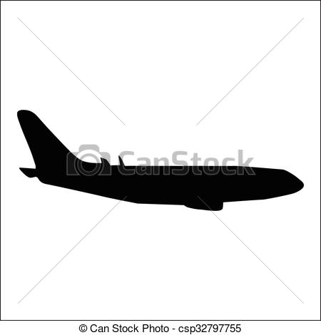 450x470 Planes Black Silhouette Isolated On White Background Clipart