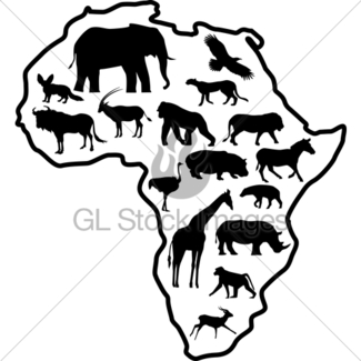 325x325 Wild Africa Silhouette Gl Stock Images