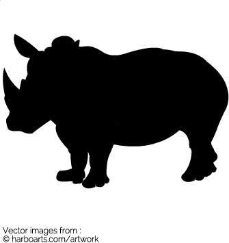335x355 Download Rhinoceros Silhouette