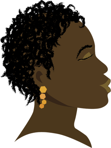 375x500 African American Female Silhouette Profile Vector Image Public