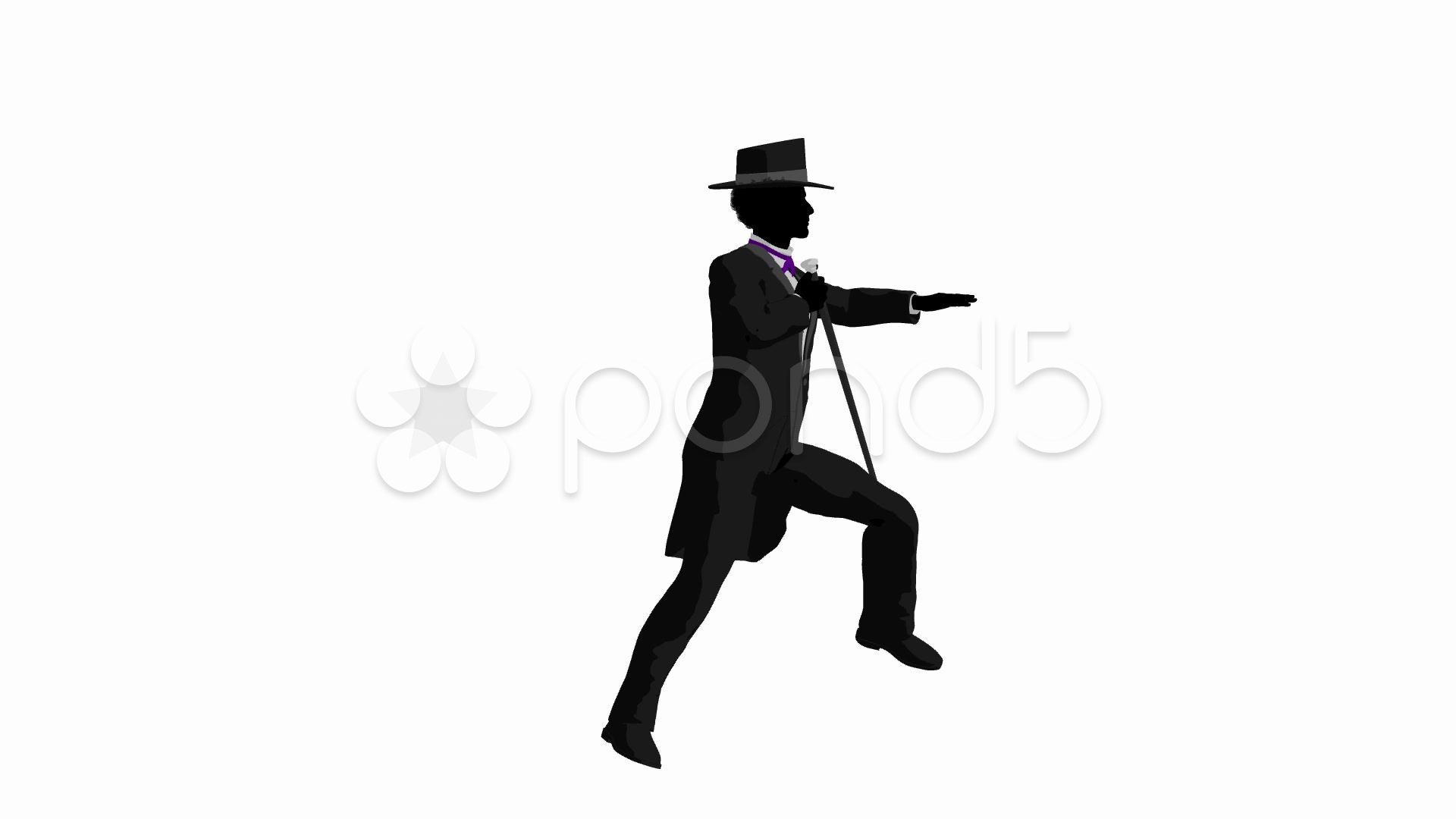 1920x1080 African American Male Tap Dancer Dancing On A White Background