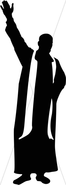 219x612 African American Female Reverend Clergy Clipart