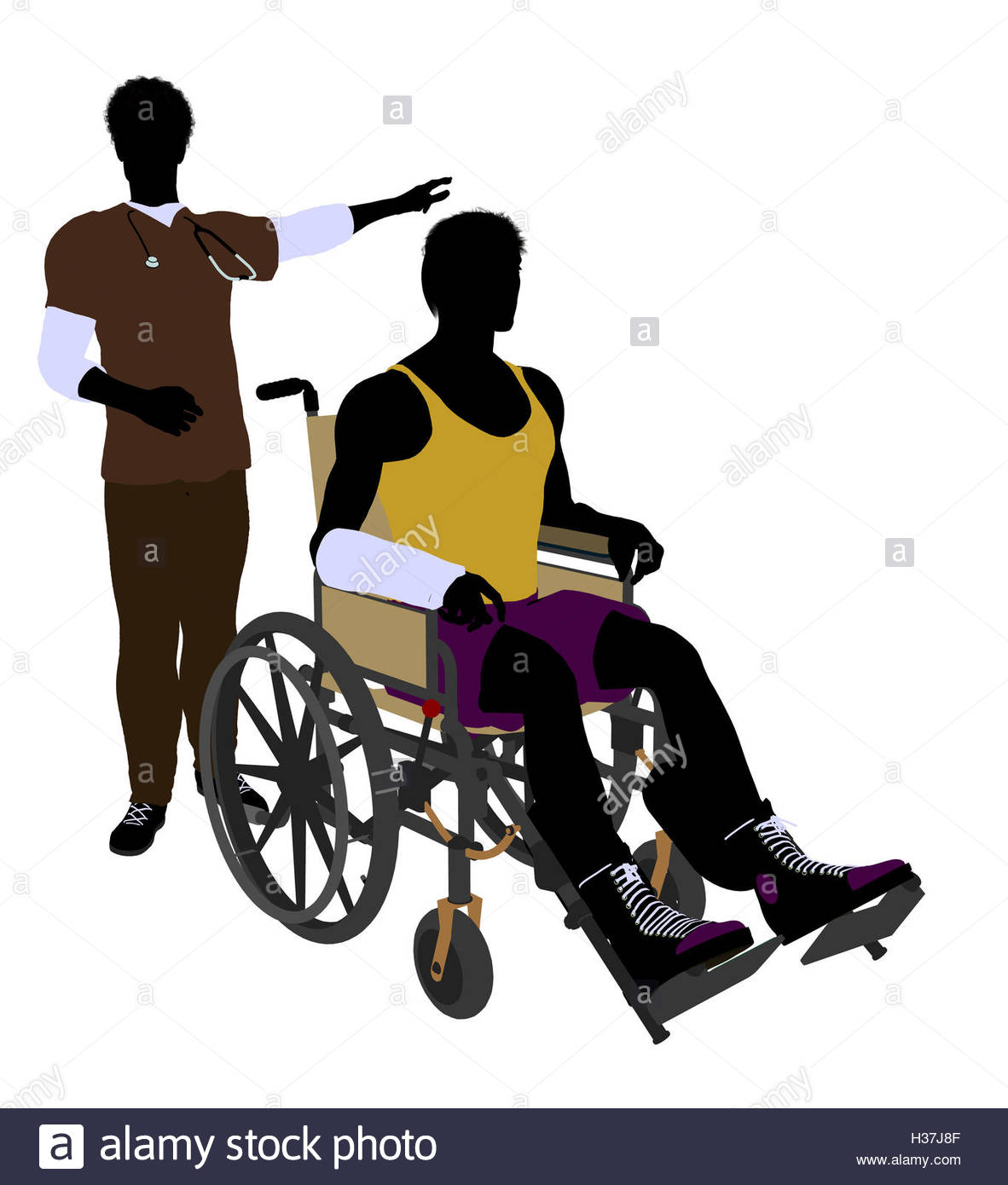 1182x1390 African American Male Doctor Silhouette Stock Photo 122484559