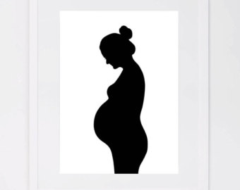 340x270 Pregnant Silhouette Etsy