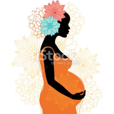 380x380 Silhouette Of Pregnant African American Woman