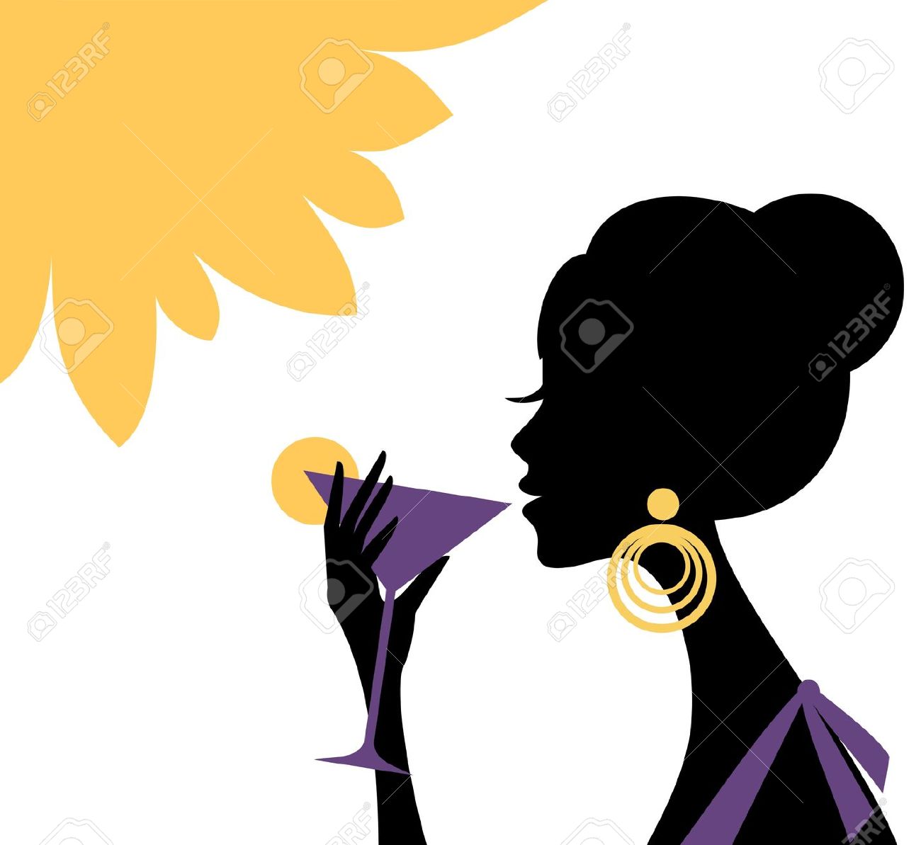 1300x1193 African American Pregnant Woman Silhouette