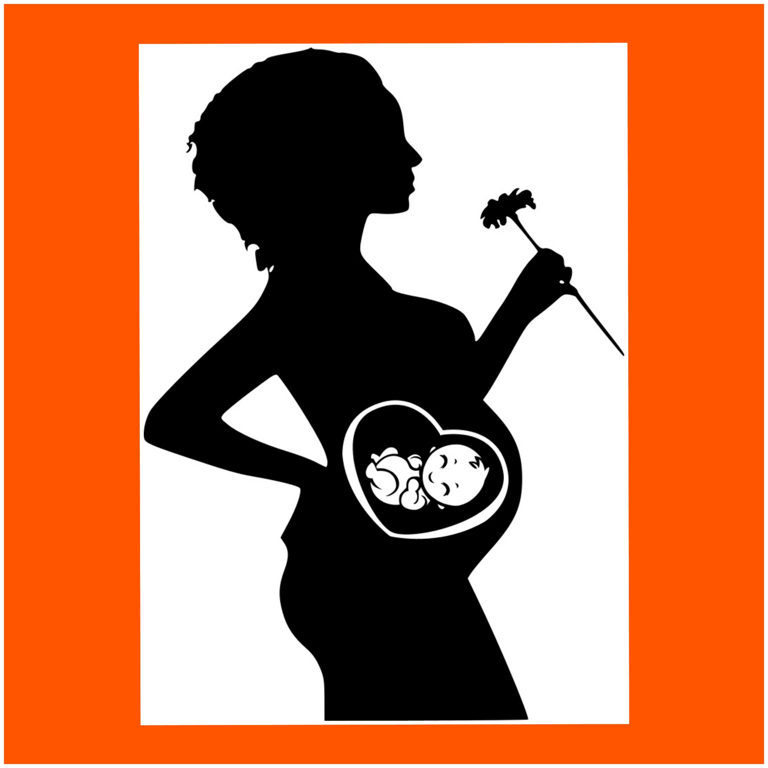 2500x2500 African American Pregnant Women Svg