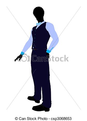 337x470fricanmerican Business Man Silhouette Illustration On