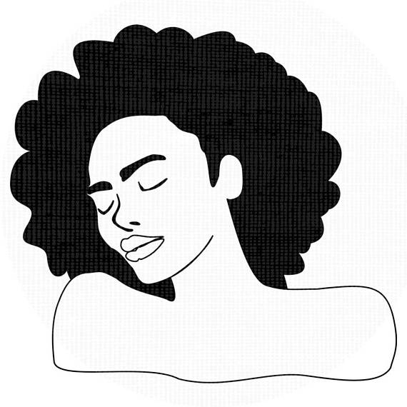 570x570 Black Woman Afro Silhouette Svg Clip Art Natural Nappy Curly