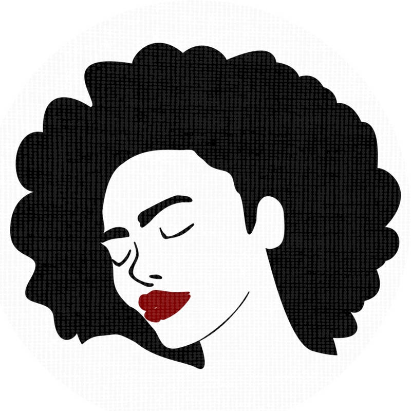 800x800 Black Woman Afro Silhouette Svg Clip Art Natural Nappy Curly Hair