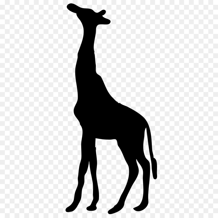 900x900 Silhouette West African Giraffe Sticker Clip Art