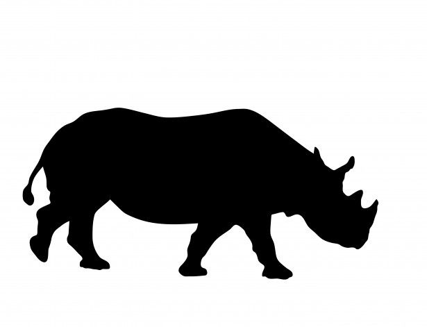 615x471 Public Domain! Rhino Silhouette Clipart Stencils Amp Silhouettes