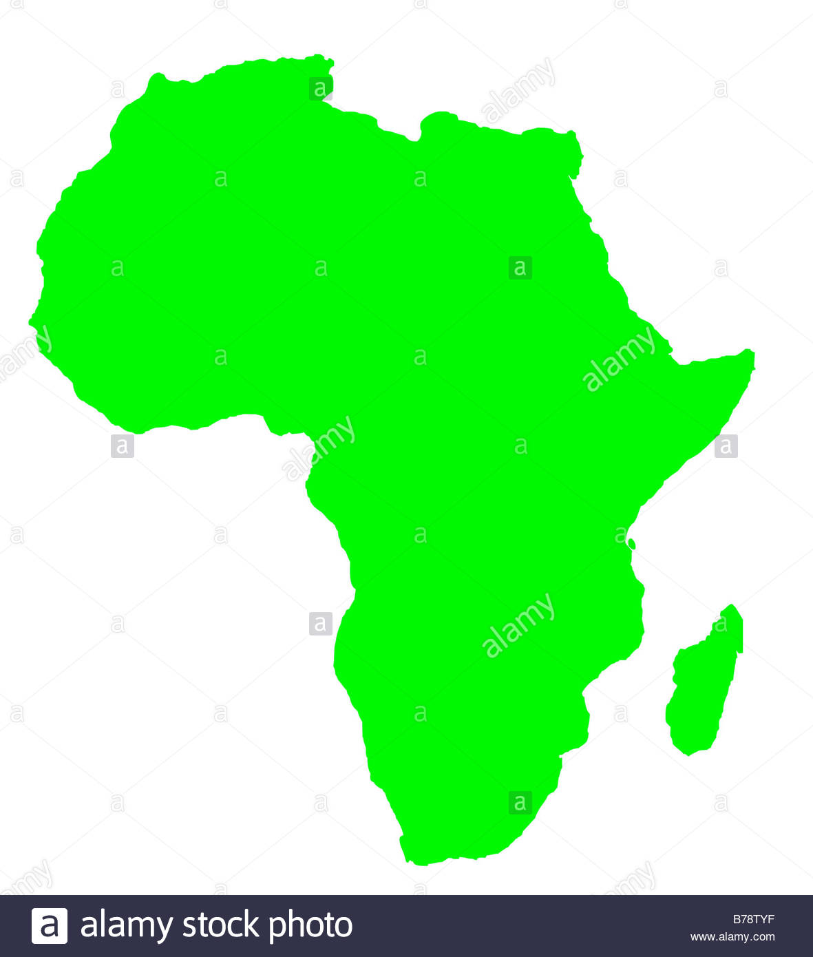 1181x1390 Outline Map Of Africa Continent In Green Isolated On White