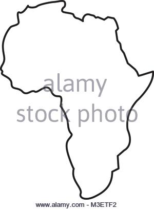 300x410 Silhouette Of African Continent, Isolated On White Background