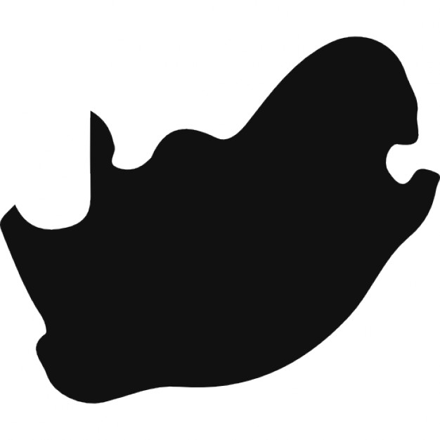 626x626 South Africa Country Map Black Shape Icons Free Download
