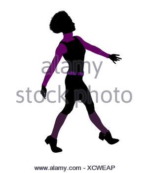 300x350 African American Go Go Dancer Silhouette On A White Background
