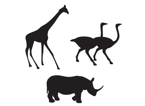 500x366 White Giraffe Silhouette Clip Art Clipart Panda
