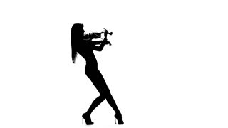 320x180 African Girl Playing Fiddle Stock Video Footage
