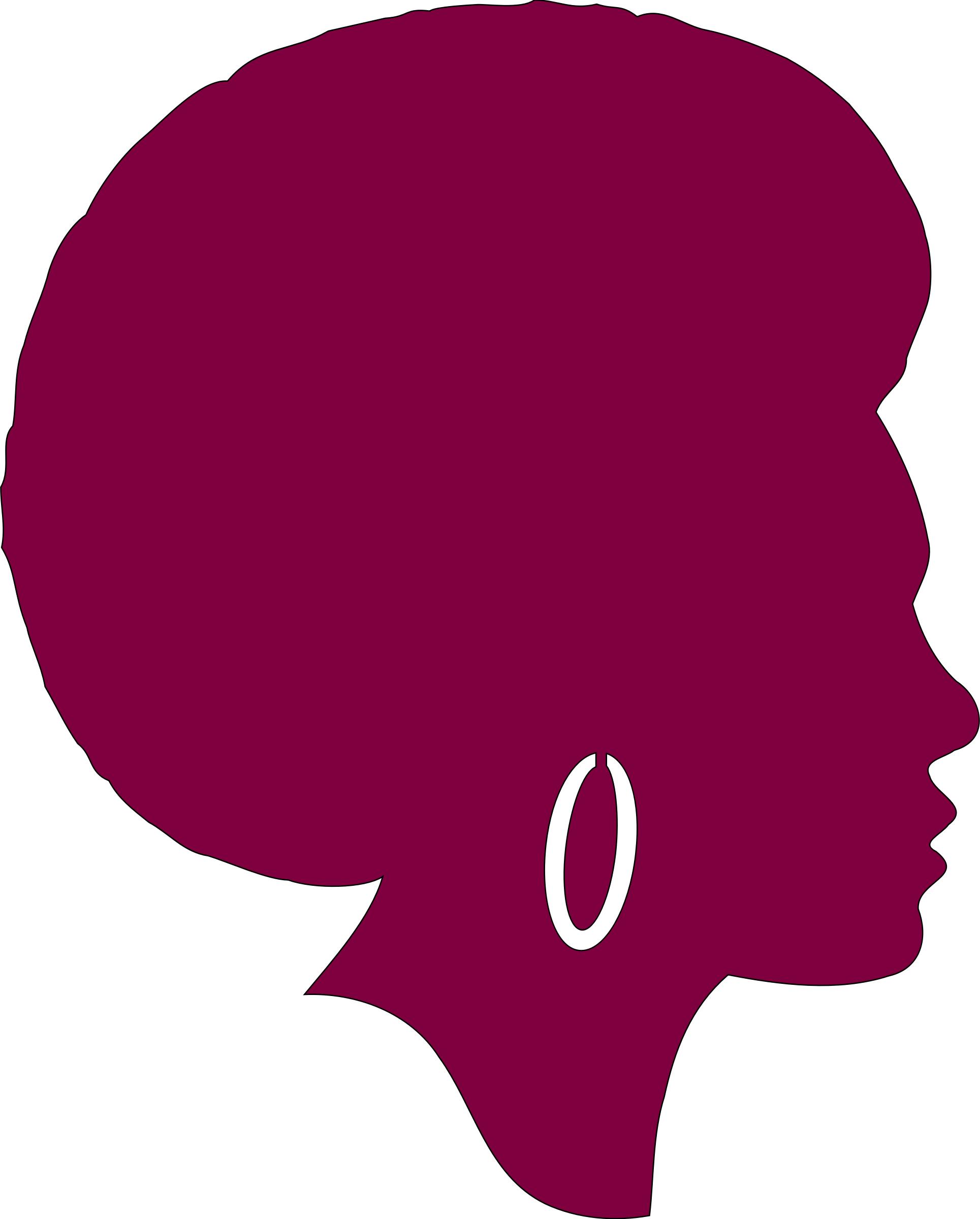 1929x2400 African American Female Silhouette