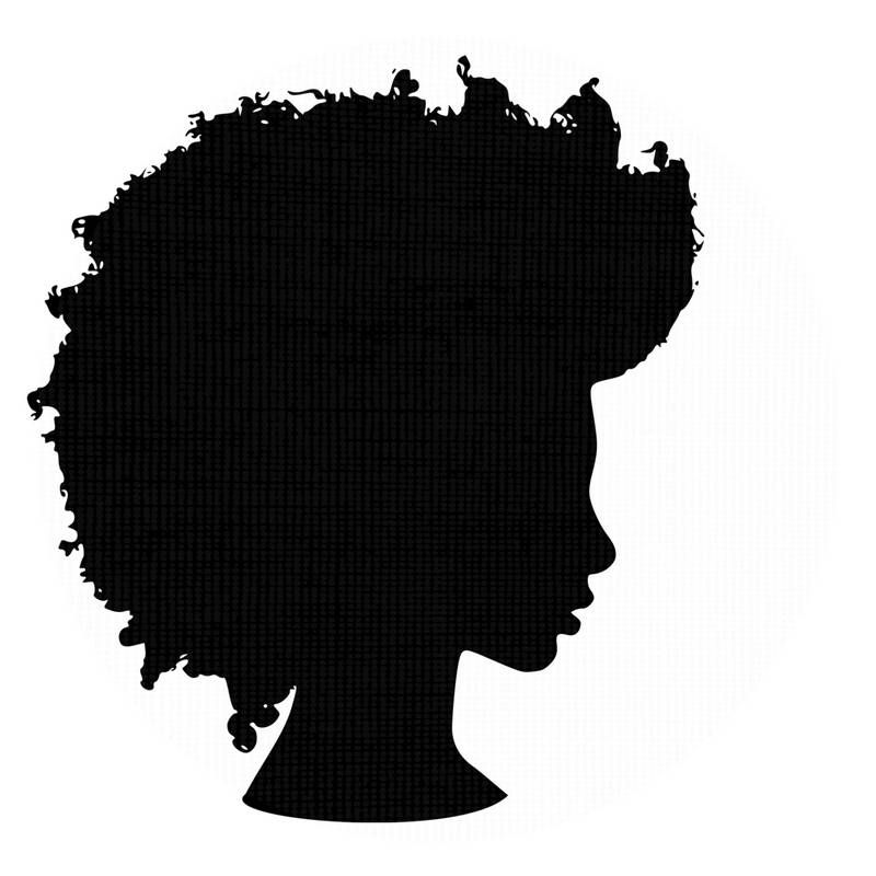 800x800 Afro Silhouette Svg Clip Art Natural Nappy Hair Png Files African