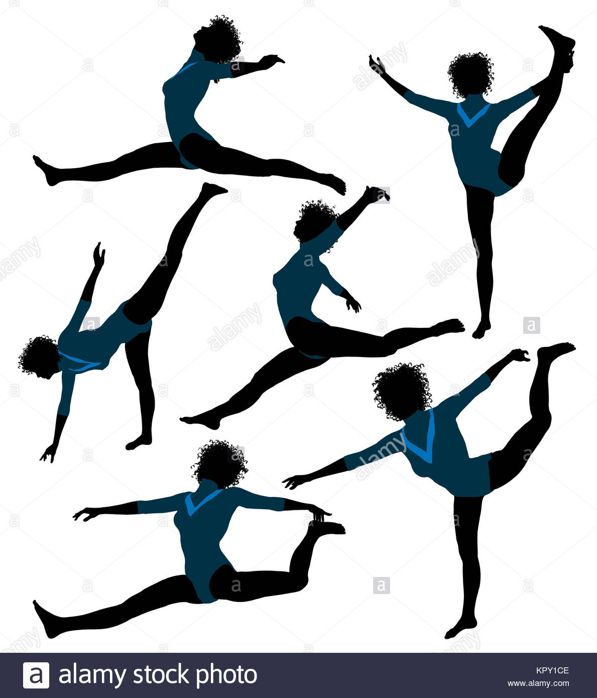 1189x1390 Femalefricanmerican Gymnastrt Illustration Silhouette On