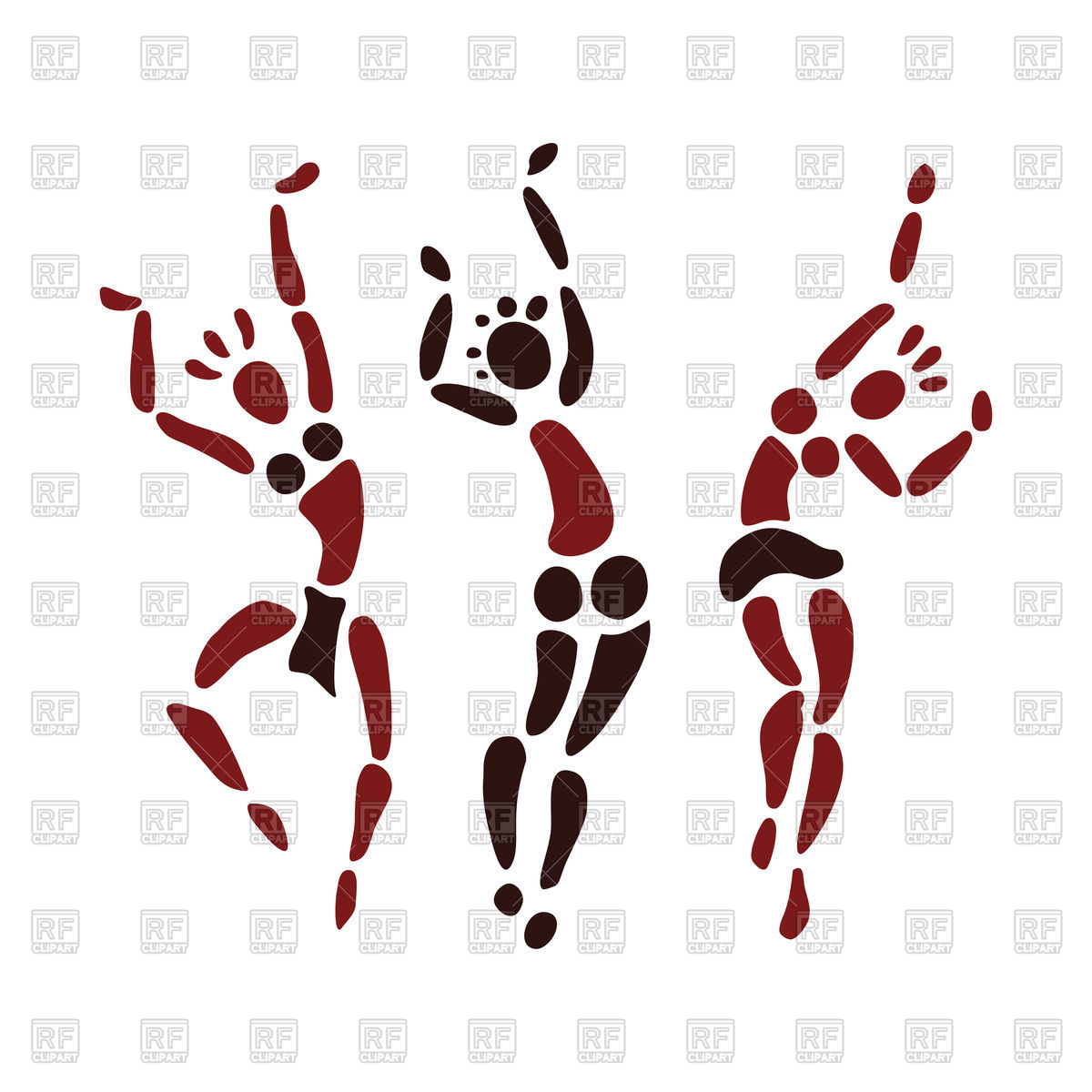 1200x1200 Silhouettes Of African Dancers Royalty Free Vector Clip Art Image