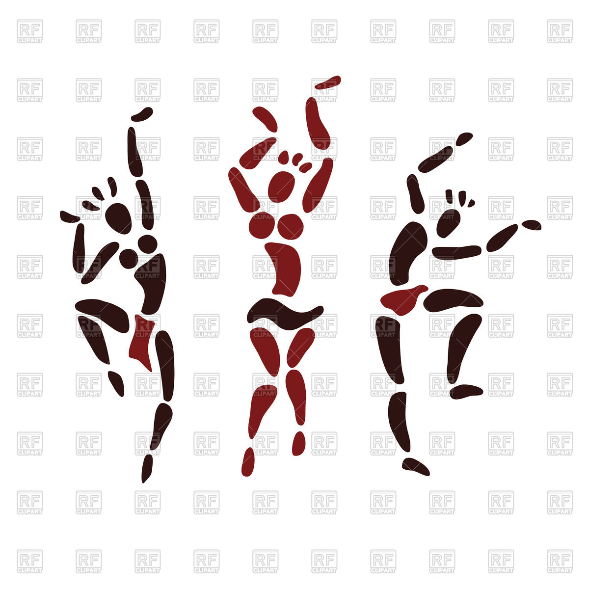1200x1200 Silhouettes Of African Dancers Royalty Free Vector Clip Art Image