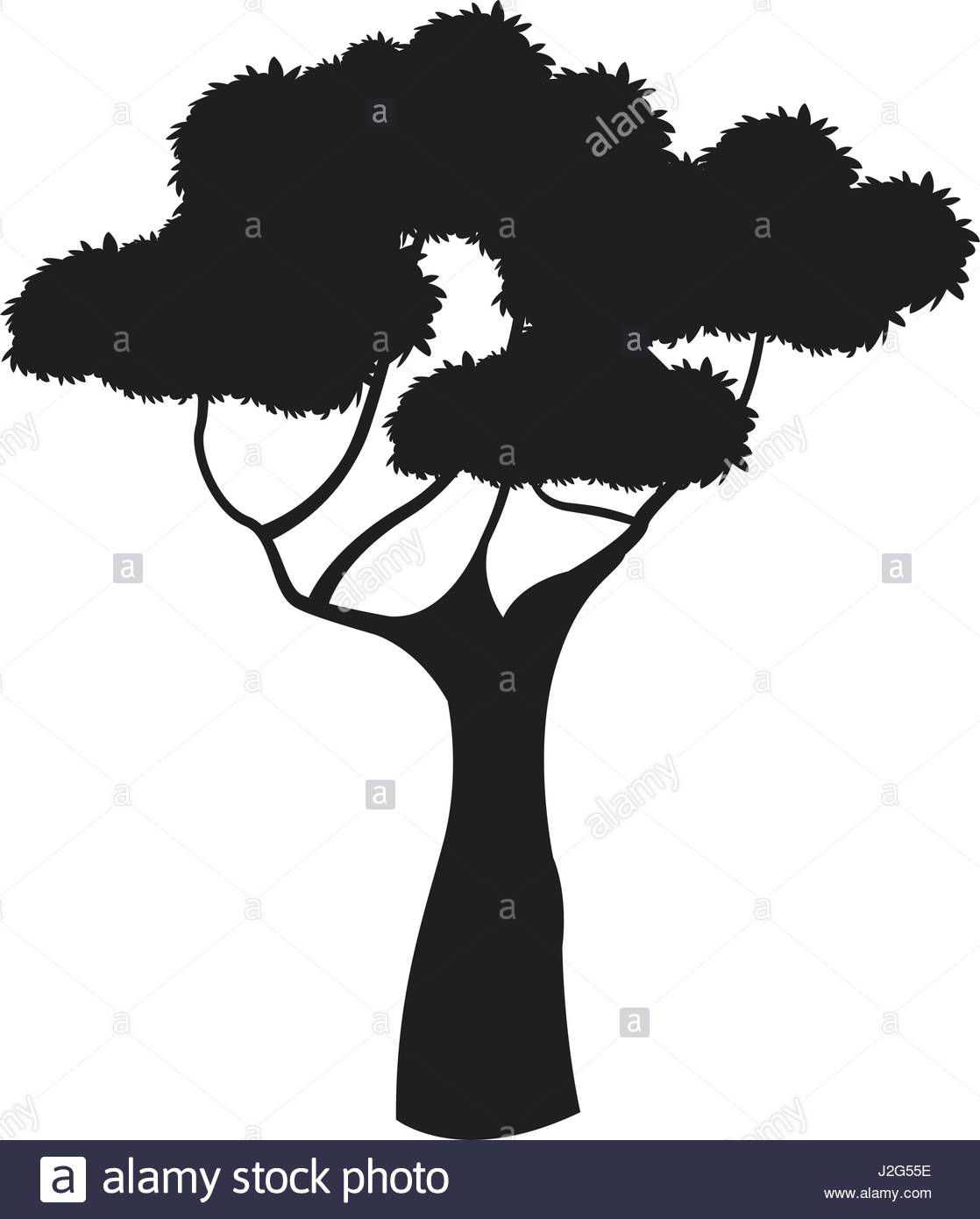 African Tree Silhouette at GetDrawings | Free download