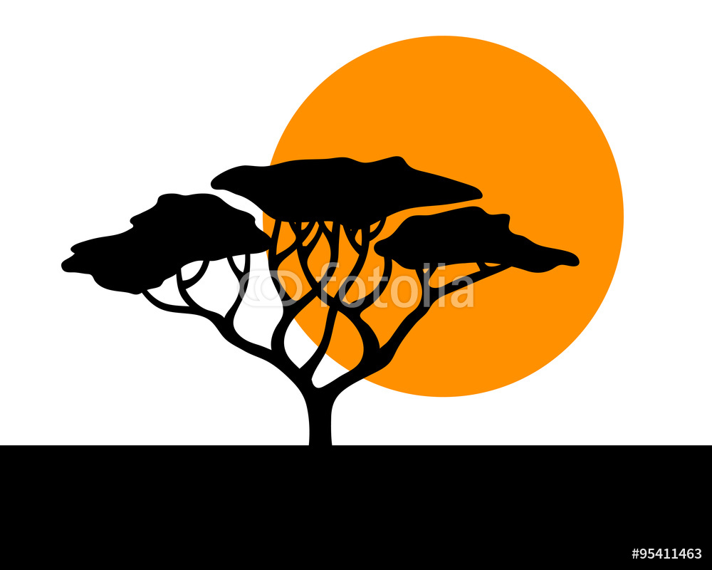 1000x800 African Acacia Wall Sticker Wall Stickers