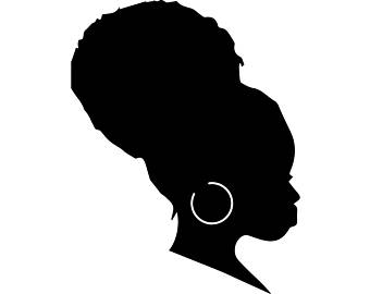 African Woman Head Silhouette at GetDrawings | Free download