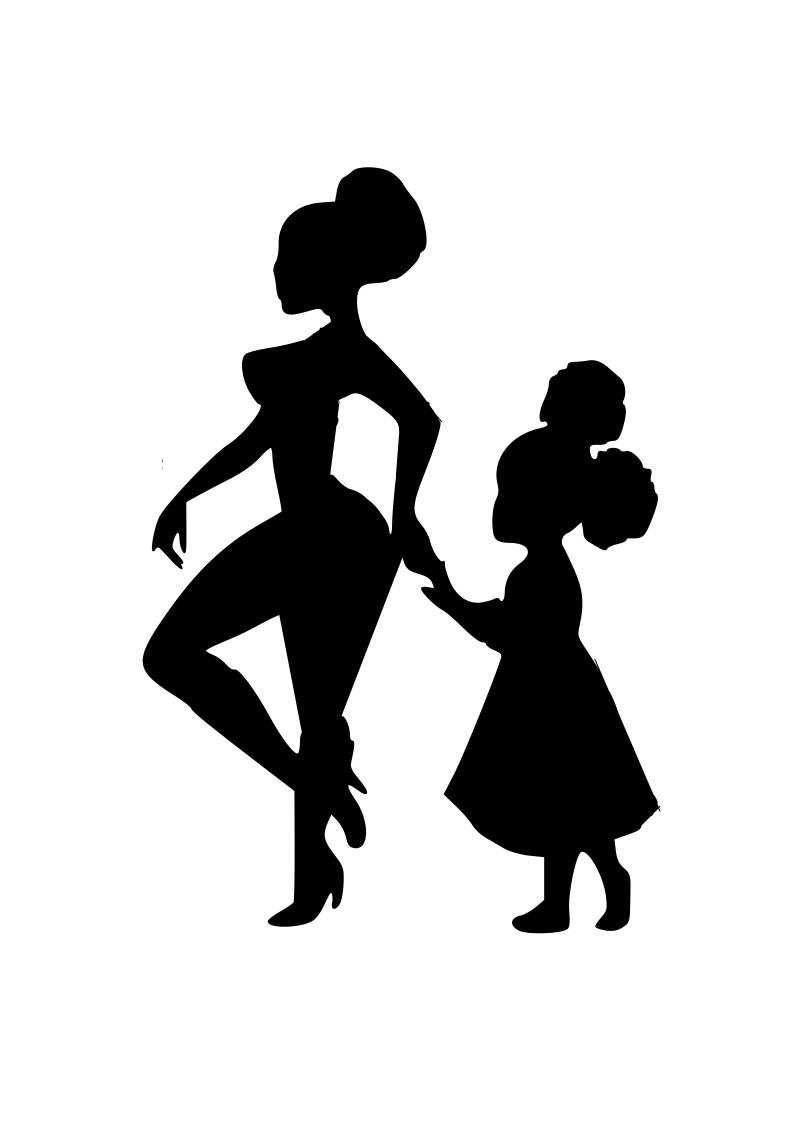 794x1123 Mini Me Afro Girl Mother And Daughter Svg, Digital Image